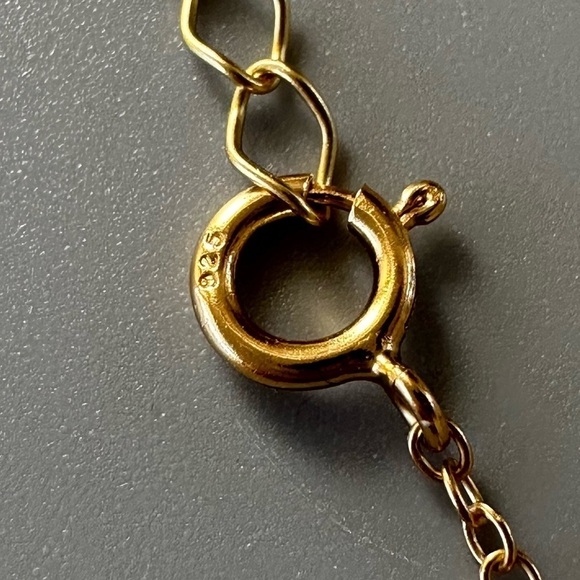 14K Gold Vermeil Lightning Bolt Anklet - Picture 7 of 10